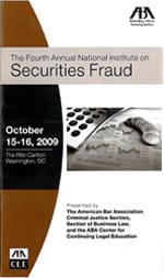 Fourth Annual National Institute on Securities Fraud